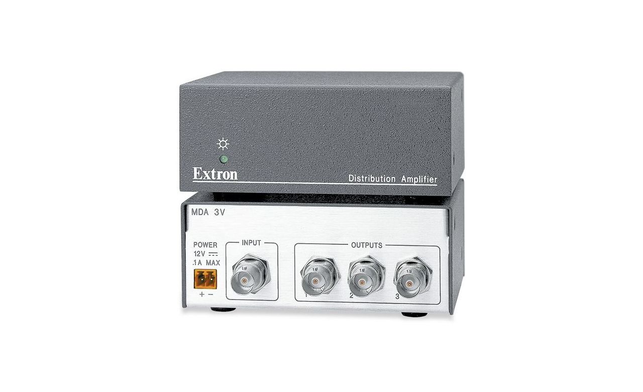 Усилитель-распределитель Extron 1:3 MDA 3V 60-439-01 композитного видео сигнала на разъемах BNC-F, 400МГц.