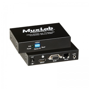 Передатчик-энкодер MuxLab HDMI / RS232 over IP, сжатие MJPEG, с PoE, совместим с 500754-RX для построения видеостен MuxLab 500753-TX