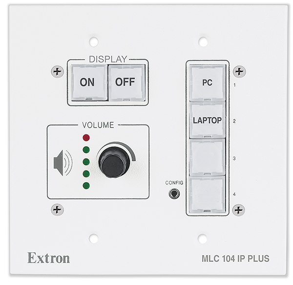 Контроллер Extron MLC 104 IP Plus L серии MediaLink Ethernet Control and Lectern Faceplate - White