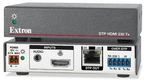 Передатчик Extron 60-1271-12 DTP HDMI 4K 230 Tx сигналов HDMI, аудио и двунаправленного RS-232 или ИК-сигнала по витой паре, поддержка HDCP, двунаправленный проходной вход RS-232/ИК, 165 MHz, 6.75 Gbps.
