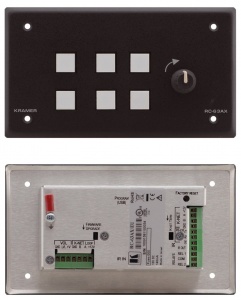 Контроллер Kramer RC-63AX/US(W) универсальный с панелью и 6 кнопками, аналоговым регулятором громкости