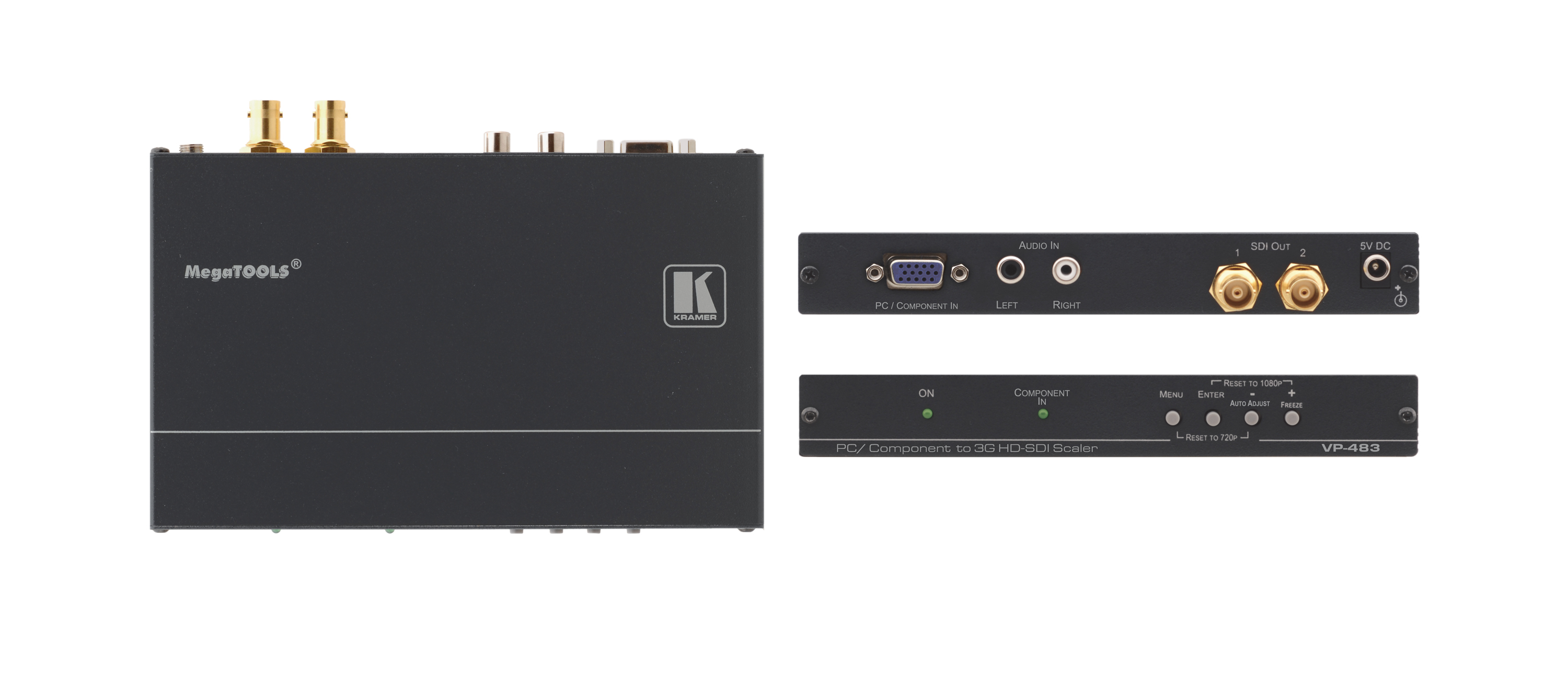 Масштабатор Kramer ProScale видеосигнала VGA в HD-SDI 3G. Аудиосигнал в