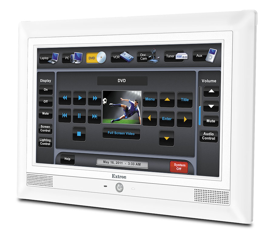 Сенсорная панель Extron 10" TouchLink TLP 1000MV 60-1105-03 цвет белый, монтаж в стену, лекторскую трибуну или любую плоскую поверхность