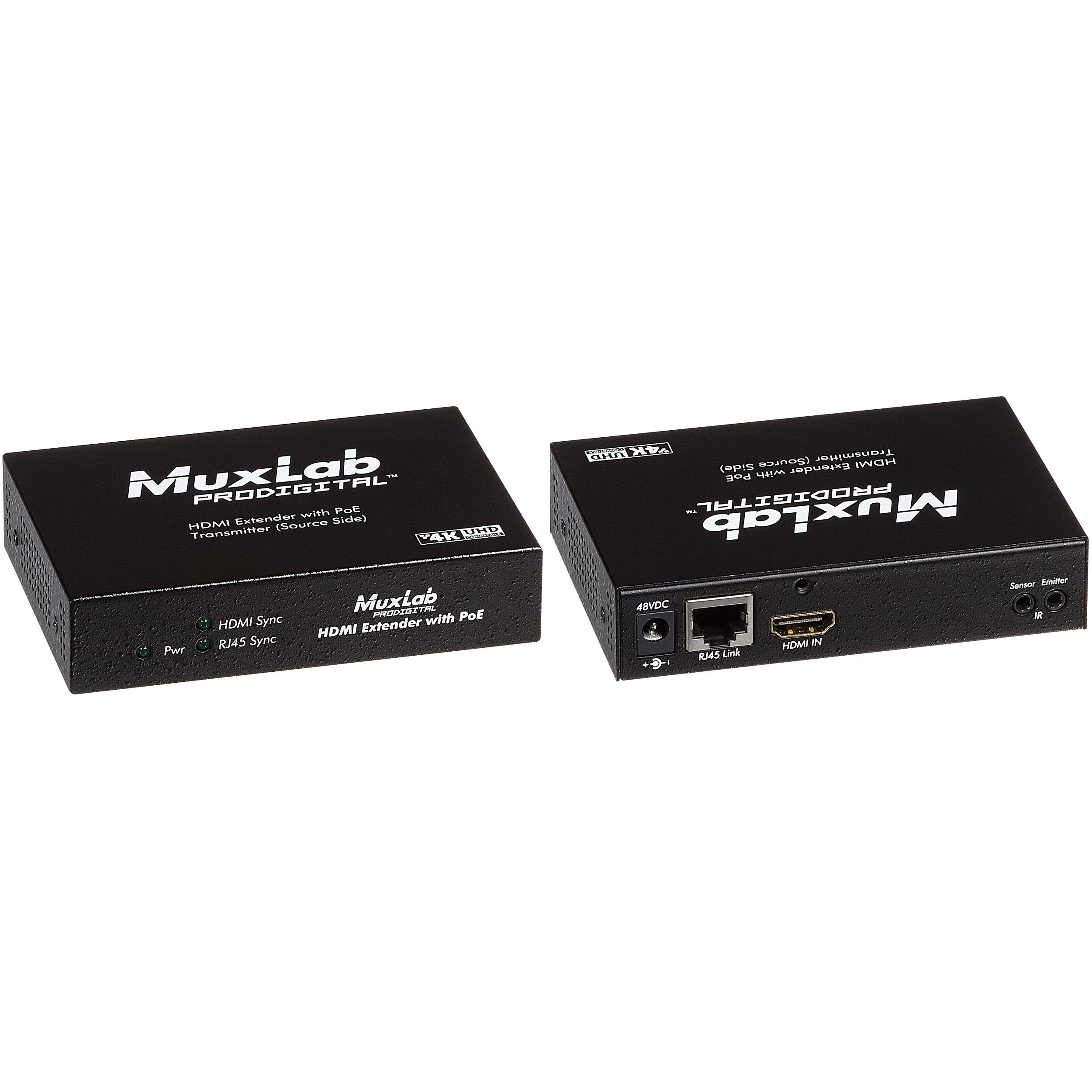Комплект MuxLab и HDMI / HDBT, управление IR, UHD-4K до 70м с PoE MuxLab 500451-PoE