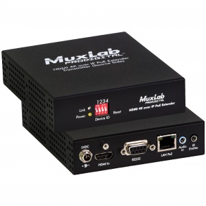 Передатчик-энкодер MuxLab 4K Over IP, сжатие JPEG2000, с PoE MuxLab 500758-TX