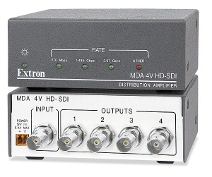 Усилитель-распределитель Extron 1:4 MDA 4V HD-SDI 60-884-01 сигнала HD-SDI (3G) высокой четкости, разъемы BNC (4).