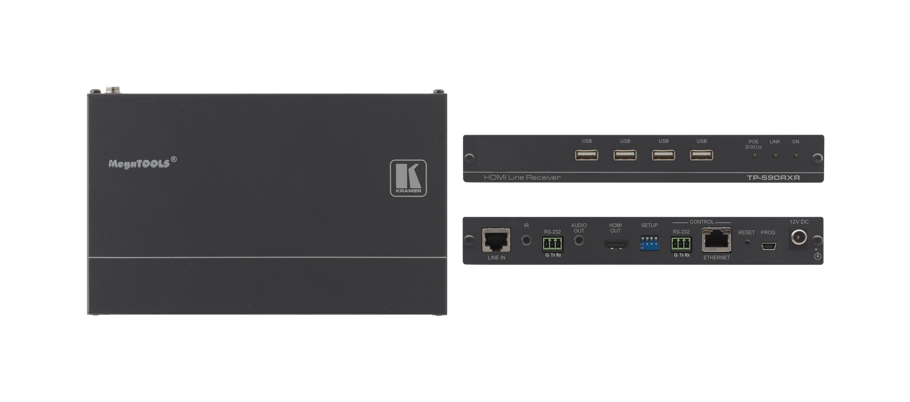 Приёмник Kramer TP-590RXR HDMI, Аудио, RS-232, ИК, USB по витой паре HDBaseT; поддержка 4К