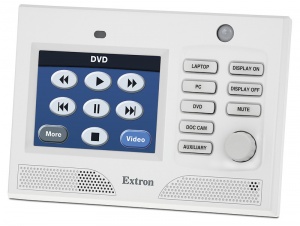 Сенсорная панель Extron 3.5" TouchLink TLP 350MV 60-1077-03 цвет белый, монтаж в стену, трибуну или другую поверхность, размер 3-Gang, детектор движения, регулятор громкости, поддержка питания через Ethernet, PoE 802.3af