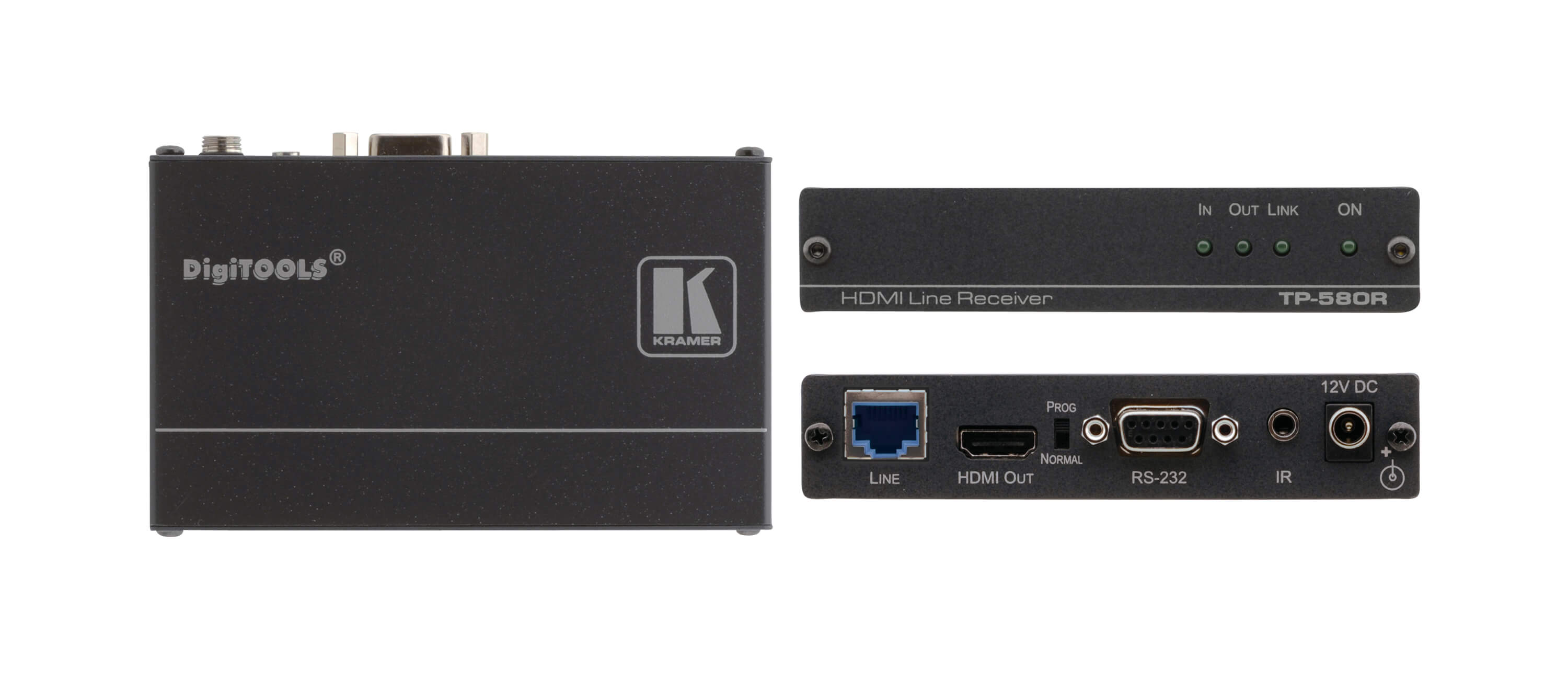 Приёмник Kramer TP-580R сигнала HDMI, RS-232 и ИК из кабеля витой пары (TP), до 70 м