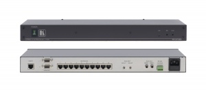 Приёмник Kramer TP-310A из витой пары (TP), усилитель-распределитель 1:10 сигналов VGA с рег. уровня и АЧХ, звуковых стерео и RS-232 сигналов, поддержка HDTV, длина линии приема до 100м.