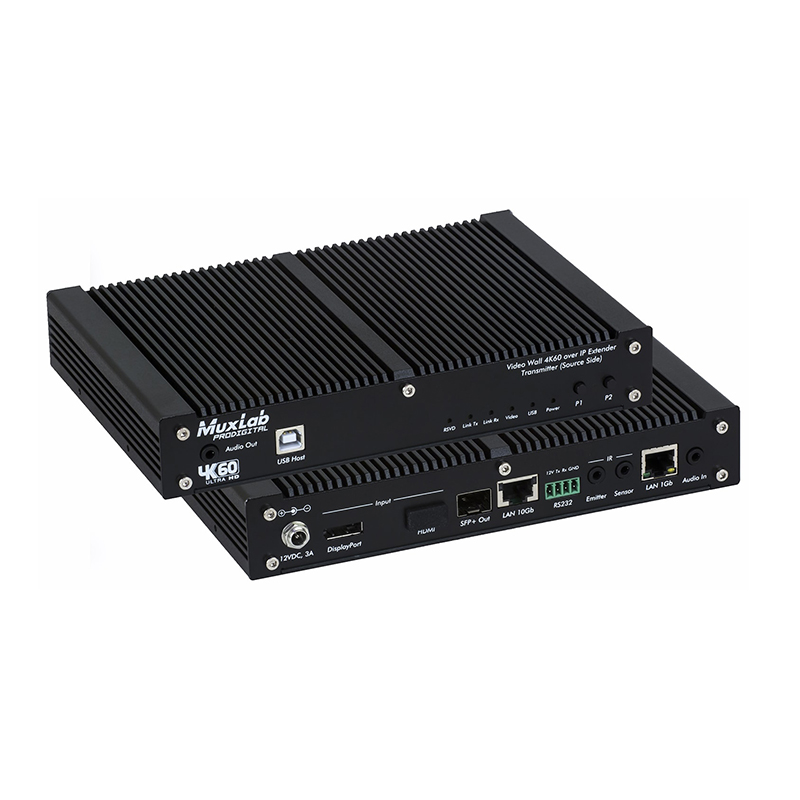 Передатчик-энкодер MuxLab 4K/60 over IP, без сжатия чип AptoVision (SDVoE) MuxLab 500760-TX-EU