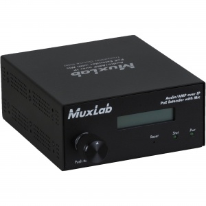 Передатчик-энкодер MuxLab Audio over IP, сжатие MJPEG, с микрофонным входом MuxLab 500755-AMP-TX