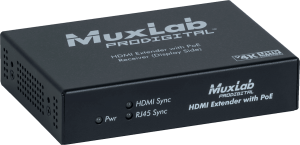 Приёмник MuxLab HDBT / HDMI, управление IR, UHD-4K до 70м с PoE MuxLab 500451-PoE-RX